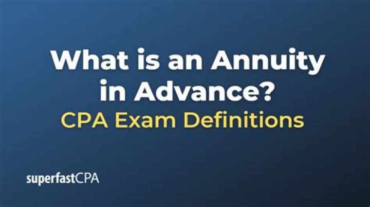 Annuity in advance - How To Discuss