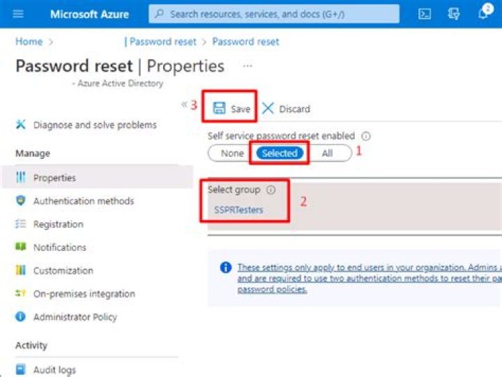 Azure Active Directory Password Reset
