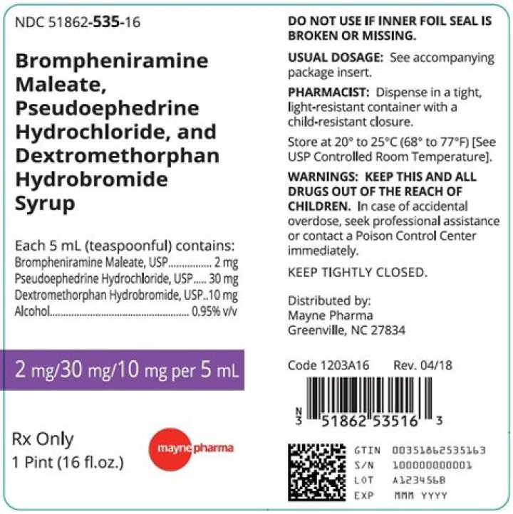 Bromphen Pseudo Dextro Hbr Syrup