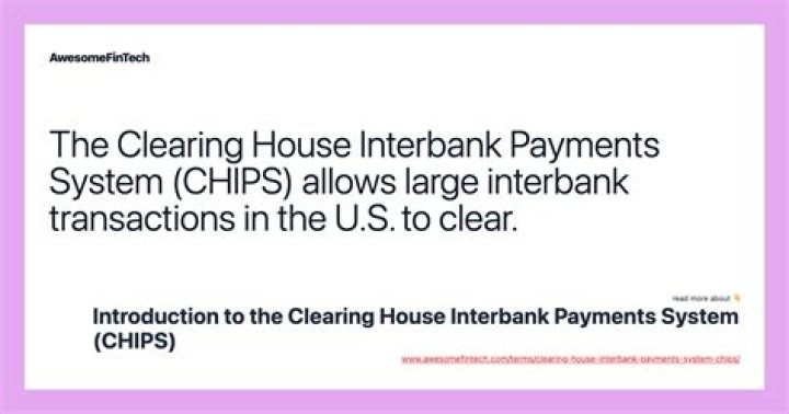 Clearing House Interbank Payments System (CHIPS)