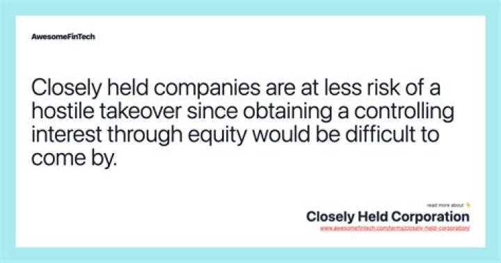 Closely held corporation - How To Discuss