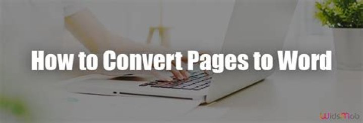 Convert pages to word - How To Discuss
