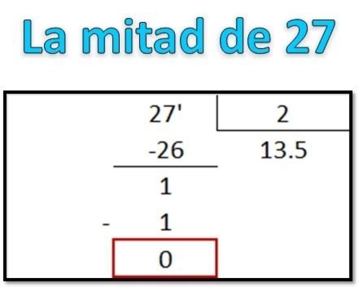 Cual Es La Mitad De 27