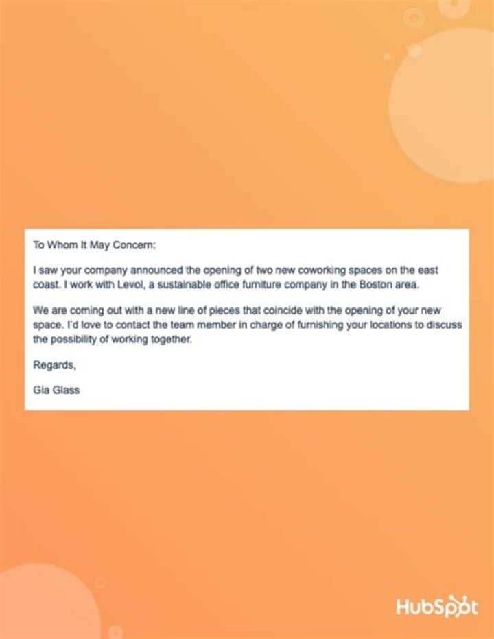 Do you capitalize to whom it may concern