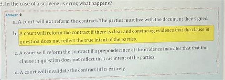 Doctrine of scrivener's error - How To Discuss