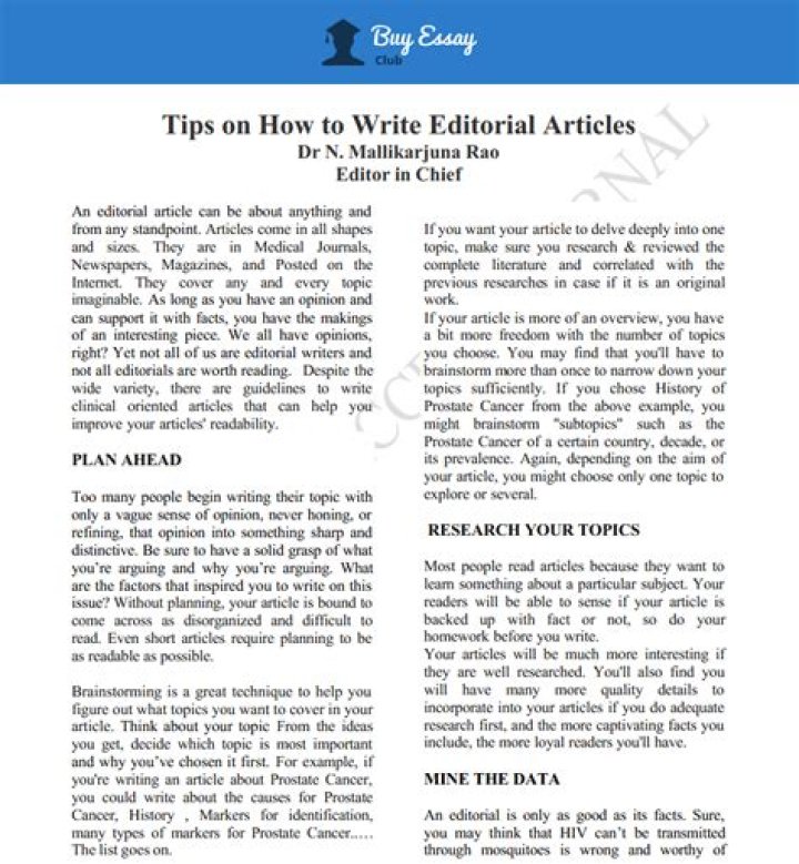 Editorial - How To Discuss