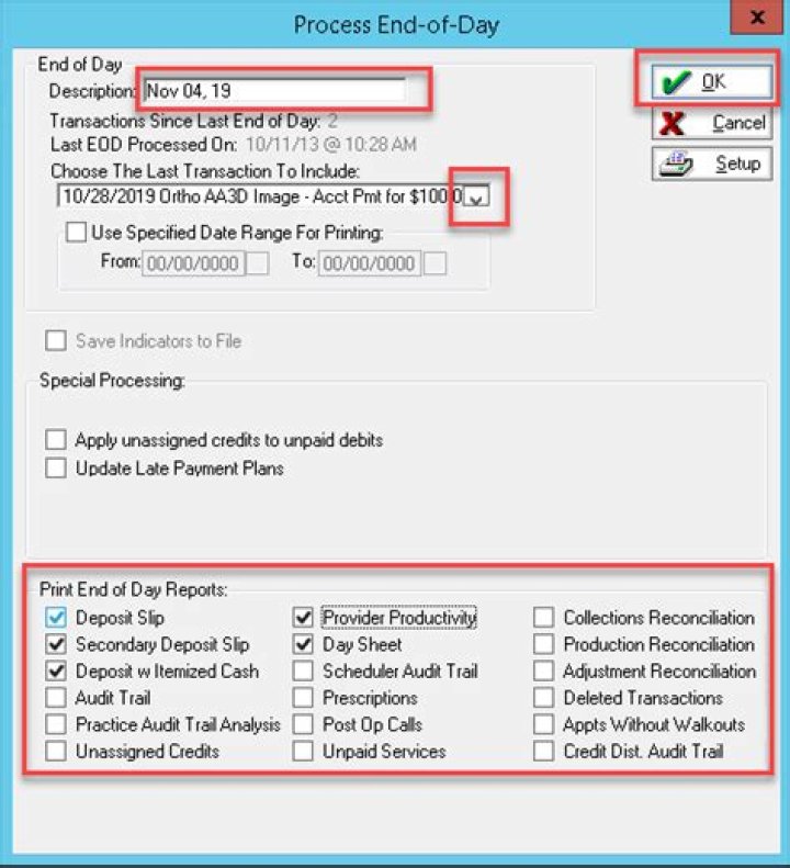 End of day (EOD) - How To Discuss