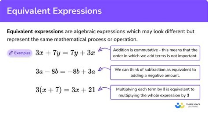 Equivalent expressions examples - How To Discuss