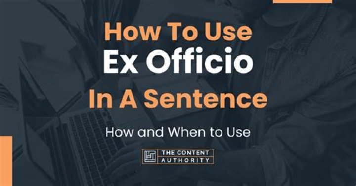 Ex officio - How To Discuss