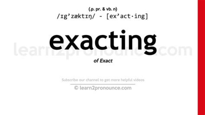 Exacting Definition - How To Discuss