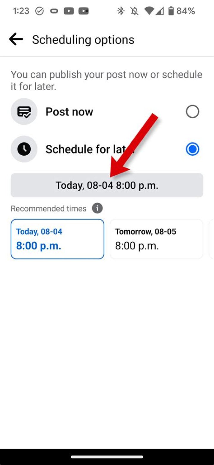 Facebook schedule post - How To Discuss