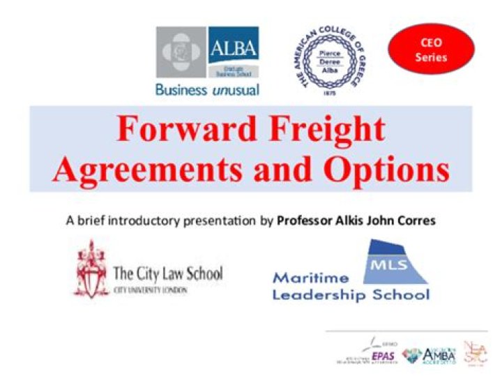 Forward freight agreement - How To Discuss