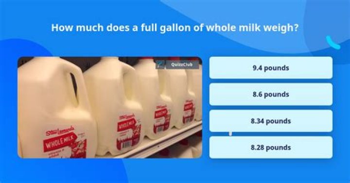 Gallon Of Milk Weighs - How To Discuss