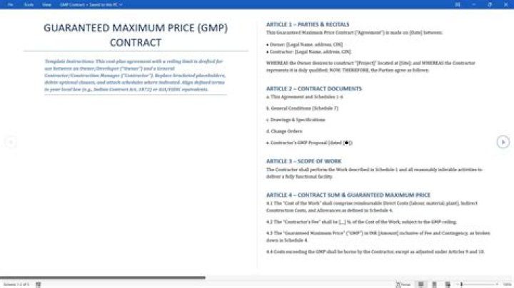 Guaranteed maximum price (GMP) - How To Discuss