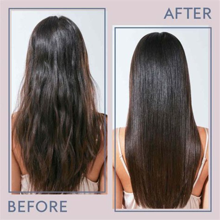 Hair gloss before and after