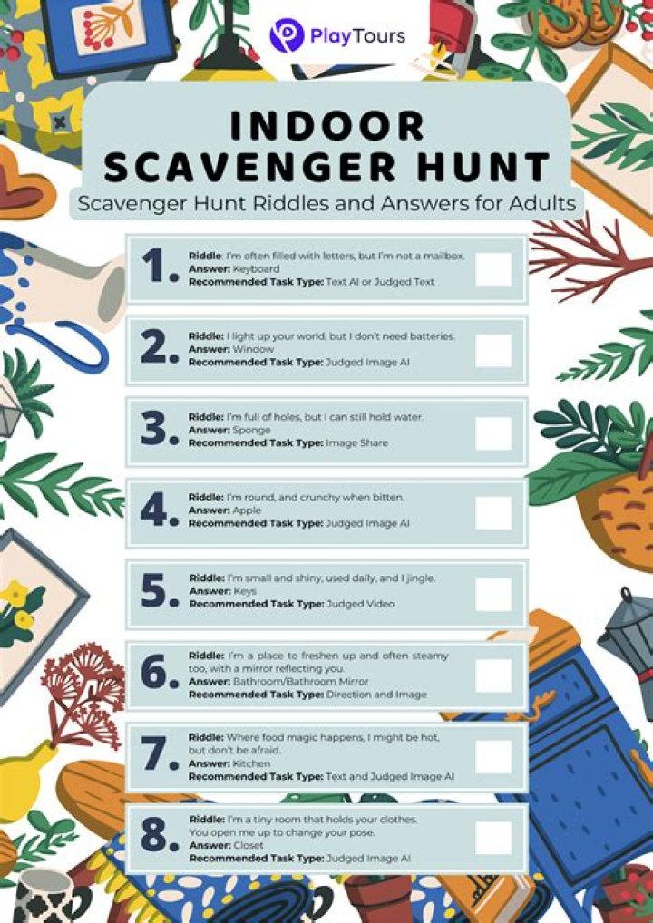 Home scavenger hunt - How To Discuss