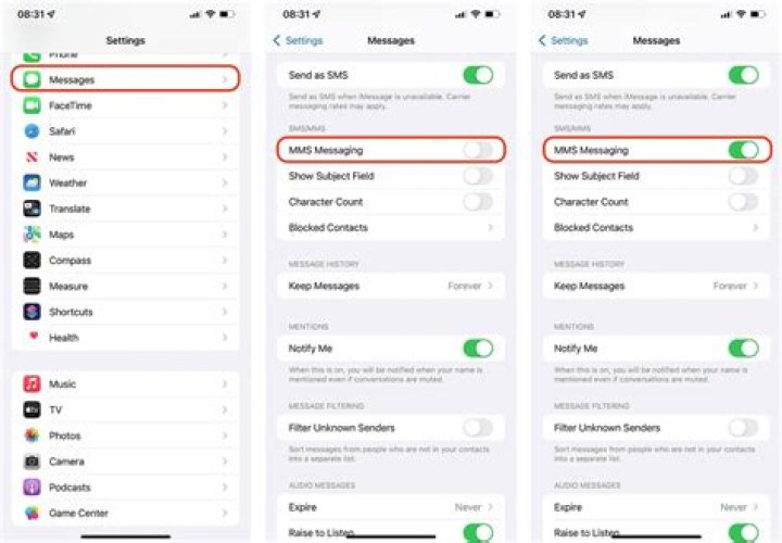 How to enable mms on iphone