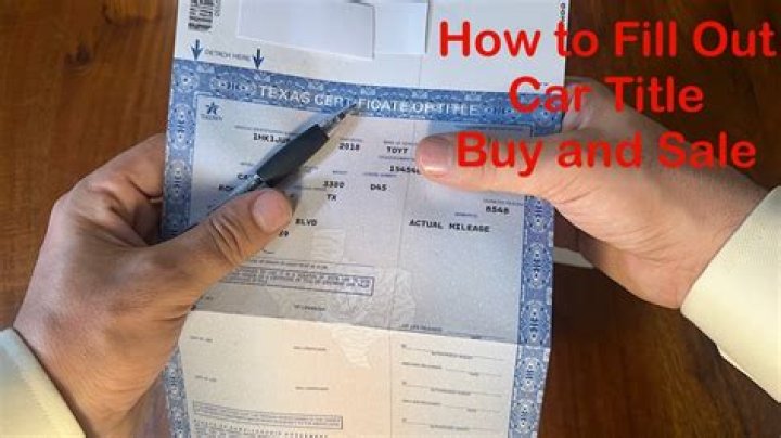 How to fill out a title when selling a car