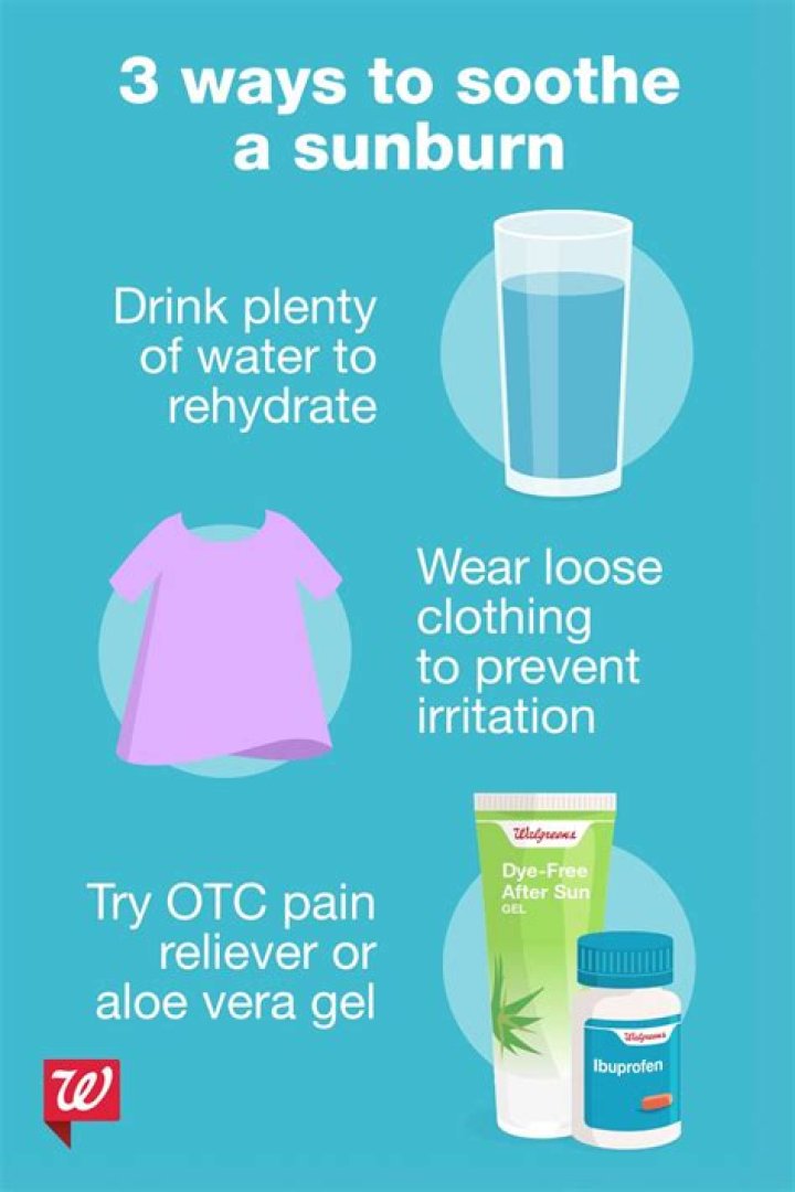 How to make sunburn go away