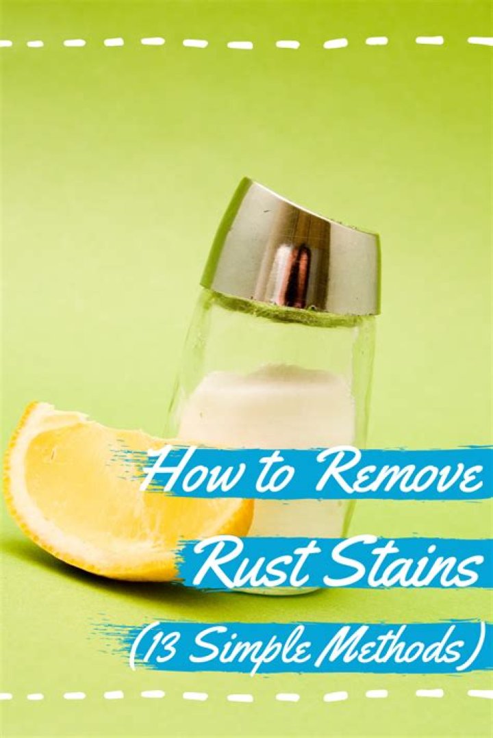 How to remove rust stains