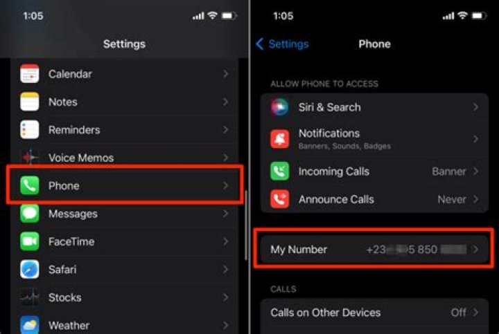 How to see your phone number