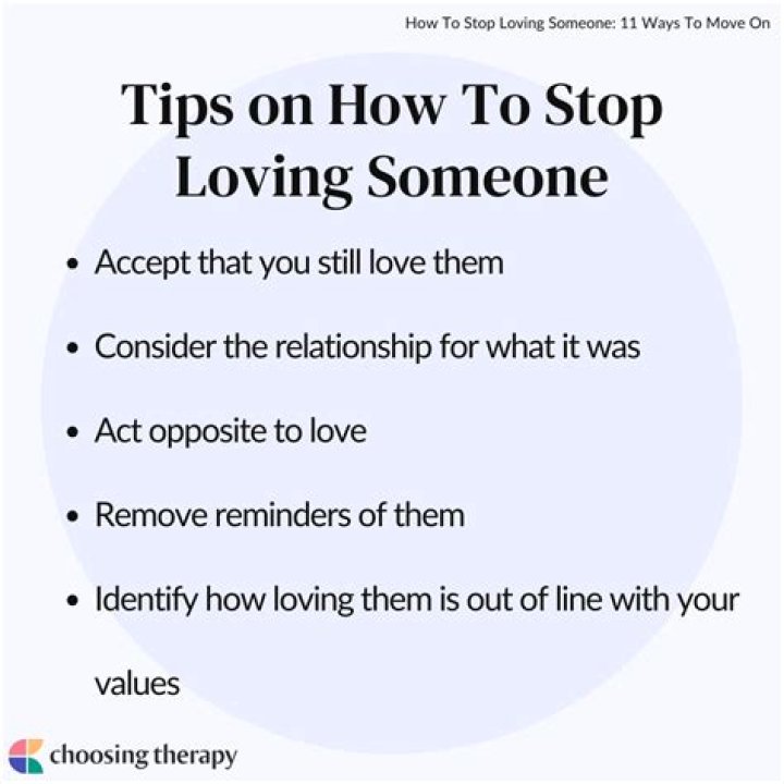 How to stop loving someone