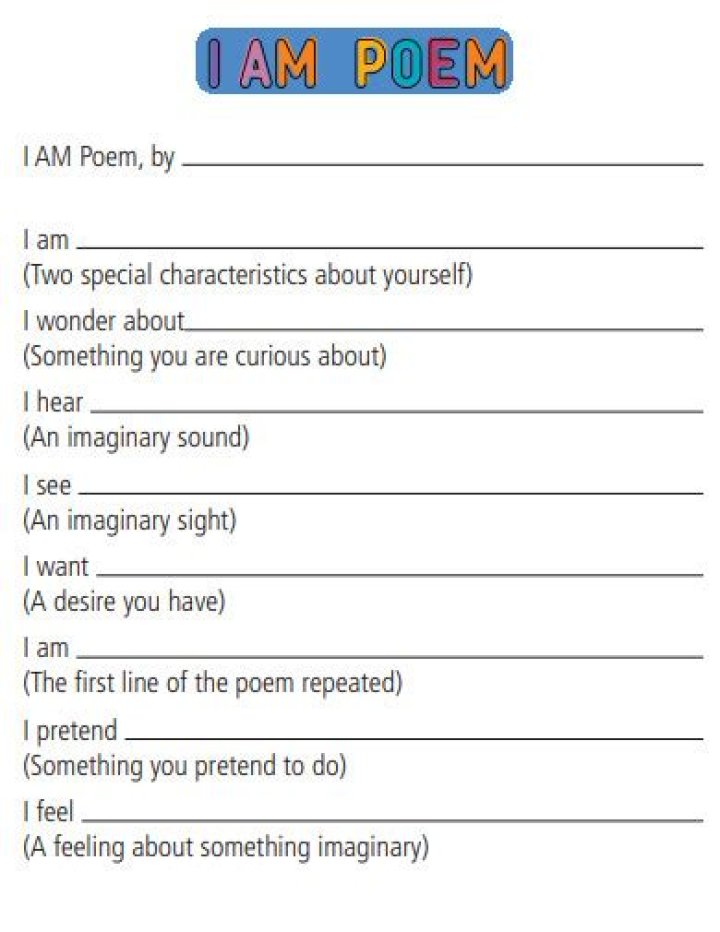 I Am Poem Examples - How To Discuss