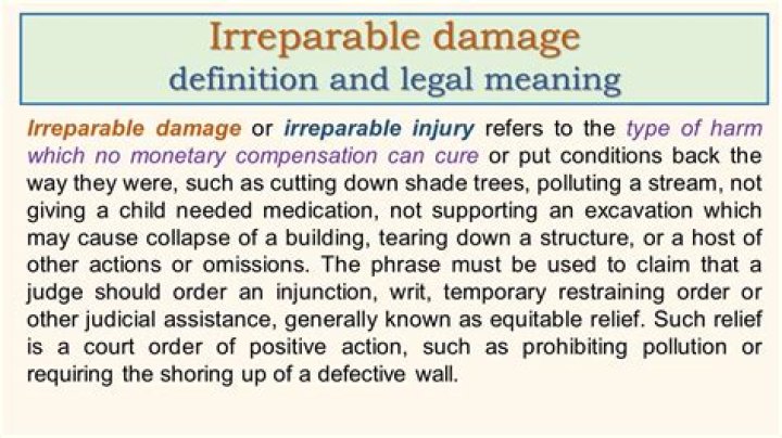 Irreparable damage - How To Discuss