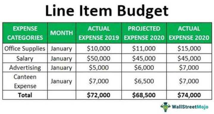 Line item budget - How To Discuss