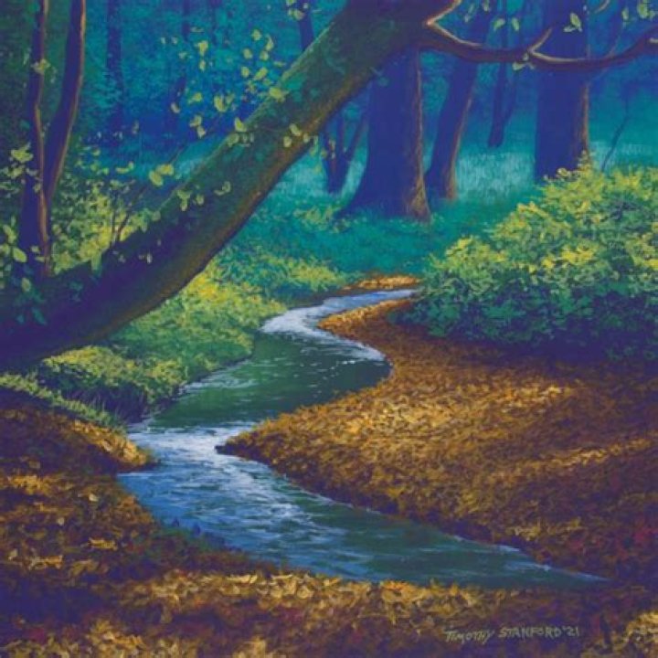 Peaceful Stream Painting By G Herbert