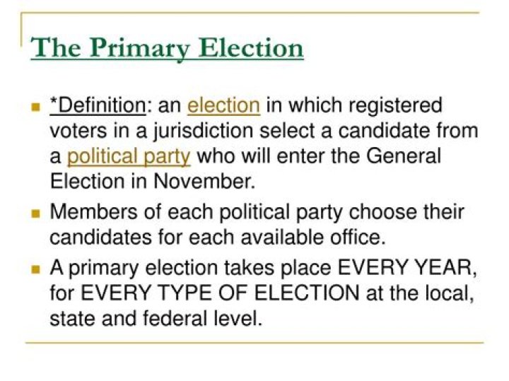 Primary election definition - How To Discuss