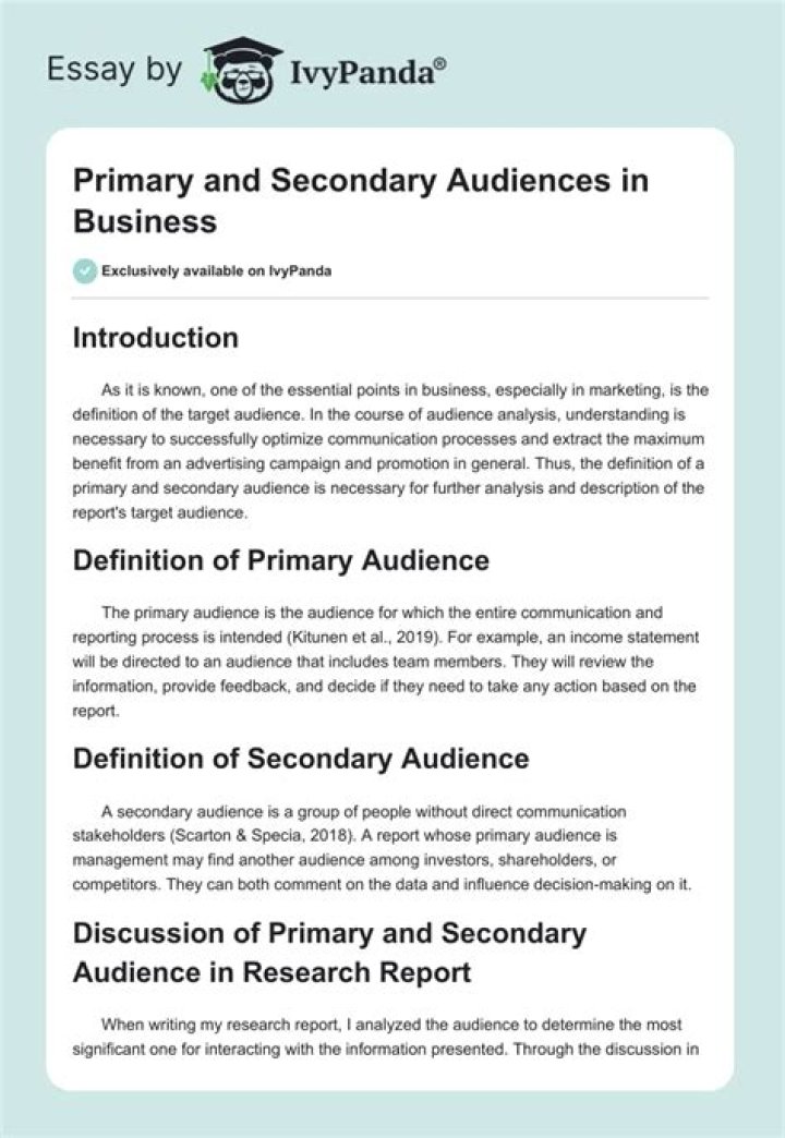 Secondary audience - How To Discuss