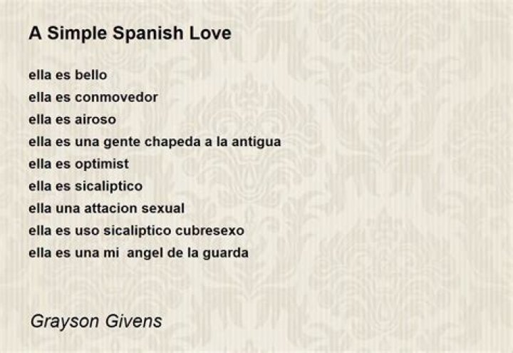 Spanish love poems - How To Discuss