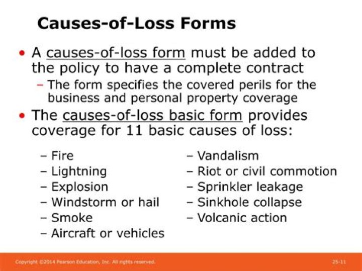 Special Cause Of Loss Form
