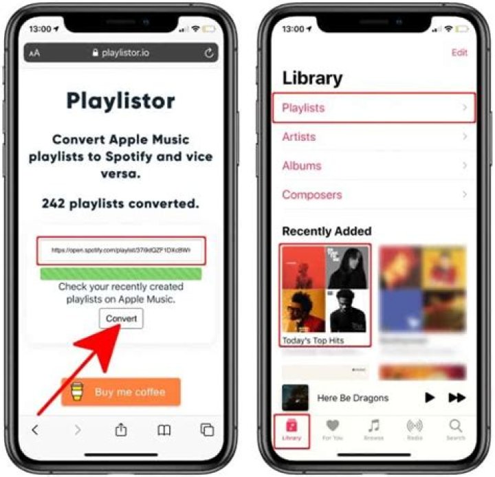 Spotify playlist to apple music