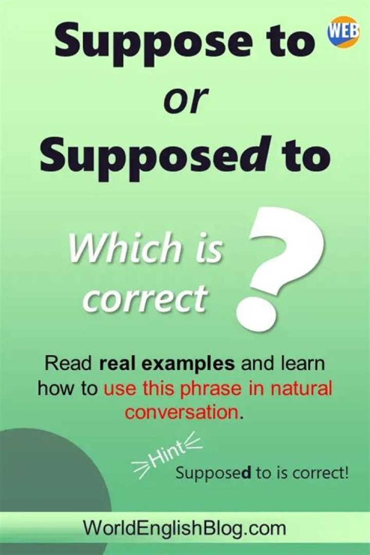 Suppose or supposed - How To Discuss