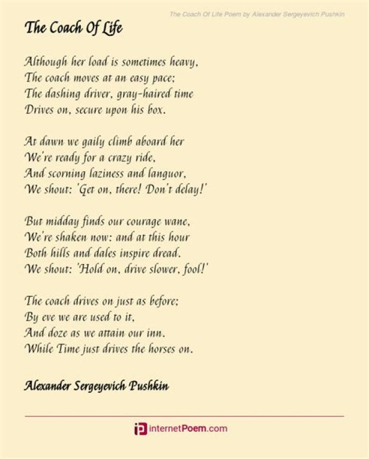The Coach Of Life Poem Summary