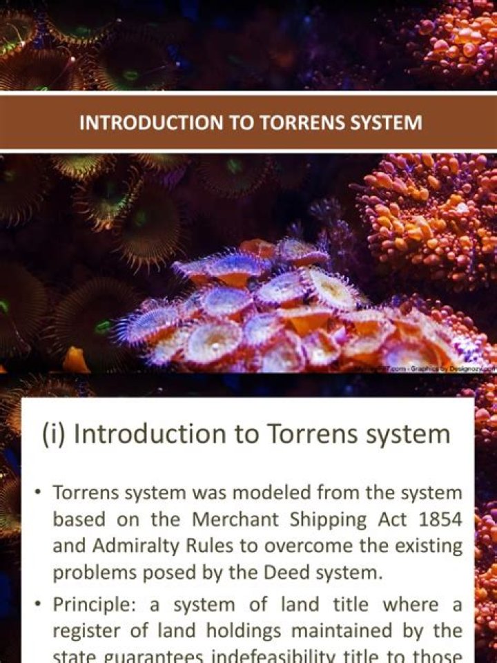 Torrens system - How To Discuss