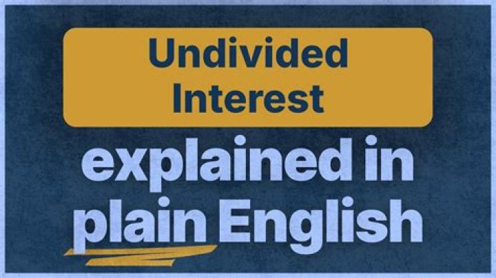 Undivided interest - How To Discuss