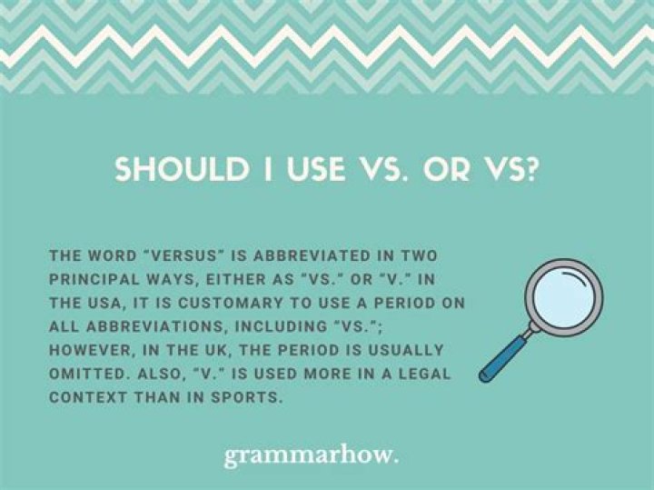 Versus (v. or vs.) - How To Discuss