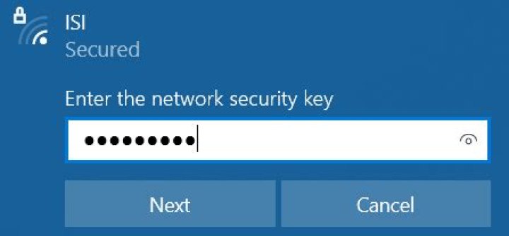 What is the network security key?