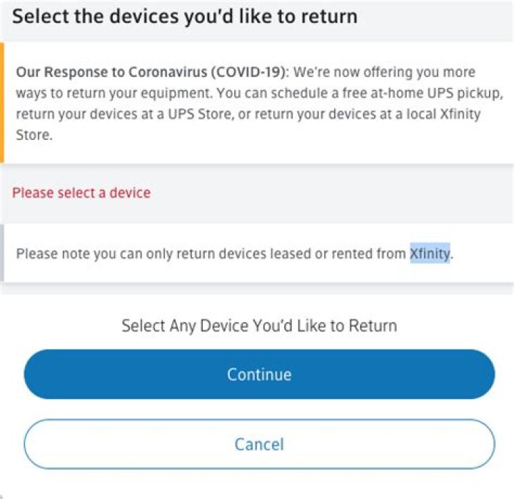 Xfinity Return Equipment - How To Discuss